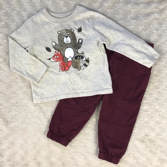 burgundy baby boy outfit